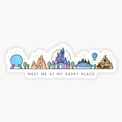 ملصق من الفينيل المغناطيسي قابلني في My Happy Place من MAGNET مقاس 5 بوصة in Saudi Arabia