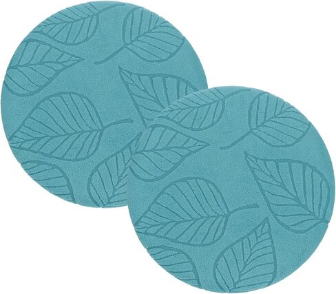 2-Pack Bar Stool Covers Round, for 14-16 Inch Polyester Leaf Pattern Seat Covers with Elastic Bands for Bar Stool/Round Cushion [Sky Blue] in Saudi Arabia