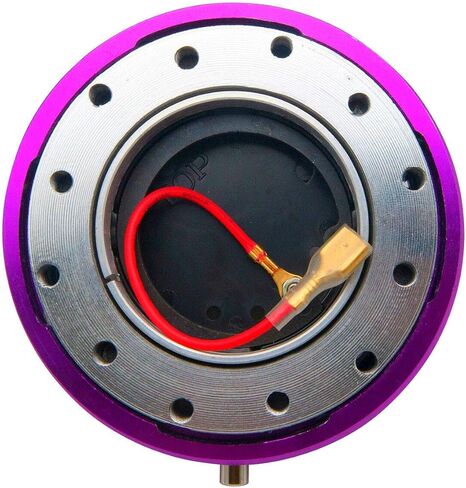 Car automatic steering wheel quick release wheel racing adapter detachable snap-on upper seat kit universal 6 holes (purple) in Saudi Arabia