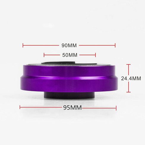 Car automatic steering wheel quick release wheel racing adapter detachable snap-on upper seat kit universal 6 holes (purple) in Saudi Arabia