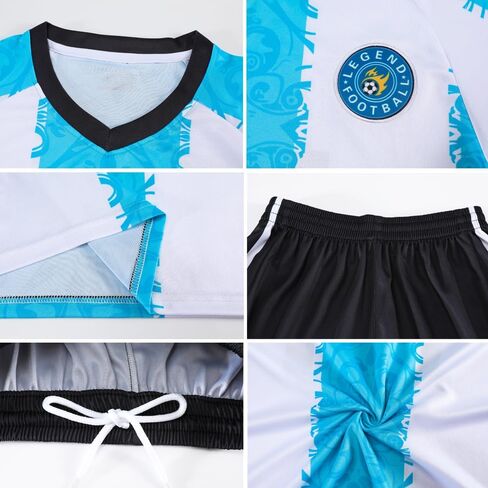Casmyd Argentina Soccer Jersey for Kids Boys Girls HOM Jersey Kit Youth Football Team Uniform Sports Fan Shirts Set in Kuwait