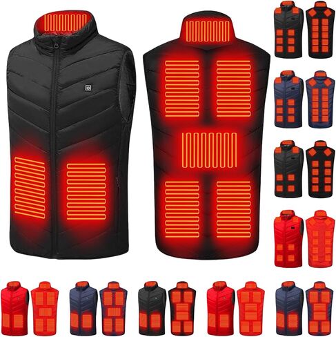 Heated Vest Women Men Heated Rechargeable Warm Vests Multiple Heating Zones Vest Plus Size Puffer Winter Coats 2025 in Saudi Arabia