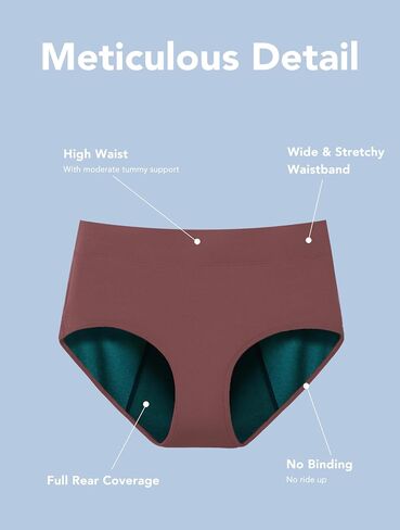 Period Underwear for Women Heavy Flow Super High Waist Period Panties Womens Incontinence Underwear Leakproof 4 Pack in Saudi Arabia