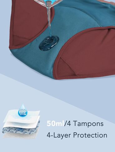 Period Underwear for Women Heavy Flow Super High Waist Period Panties Womens Incontinence Underwear Leakproof 4 Pack in Saudi Arabia
