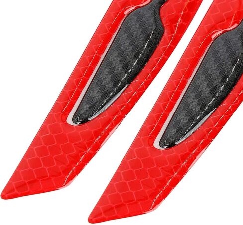 8 Pcs Auto Door Handle Scratch Cover Guard, Universal Texture Car Door Handle Paint Scratch Protector Sticker Protective Pad with Car Safety Warning Reflective Strips for Most Car in Saudi Arabia