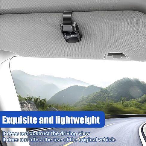 2PCS Sunglasses Holders for Car Visor, Universal Auto Glasses Eyeglass Hanger Clip, Anti-Slip Auto Sun Visor Sunglasses Holder Accessories Fit for Most Cars, SUV, Trucks (Black) in Saudi Arabia