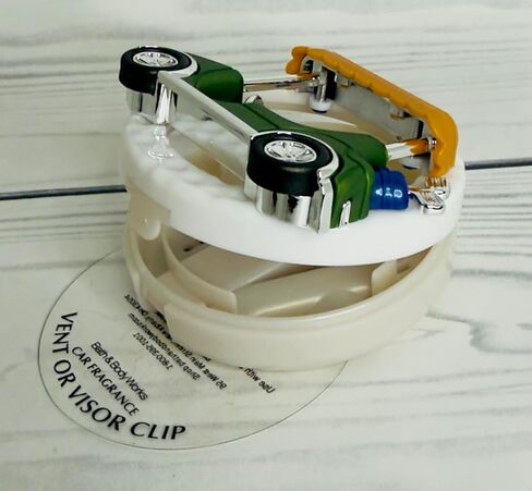Bath & Body Works Green With Orange Canopy Golf Cart Carrying Blue Bag Car Visor Fragrance Holder Easy To Open in Saudi Arabia
