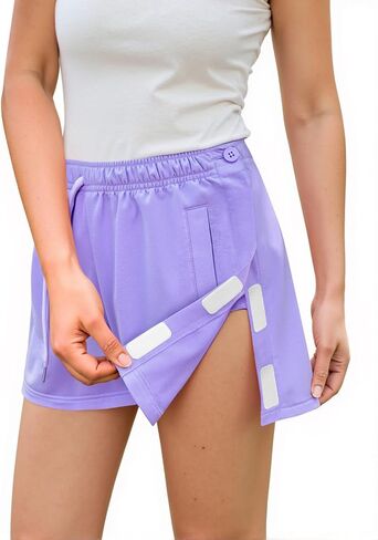 Tear Away Shorts for Women Side Split Open Breakaway Post Surgery Recovery Bottoms in Saudi Arabia