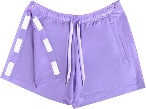 Tear Away Shorts for Women Side Split Open Breakaway Post Surgery Recovery Bottoms in Saudi Arabia