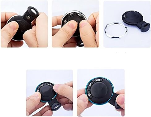 حلقة تقليم مفتاح التحكم عن بعد، حلقة تقليم مفتاح التحكم عن بعد، تناسب Mini R55 R56 R57 R58 R59 R60 لـ S One Clubman Coupe Roadster، استبدال تقليم المفتاح الذكي من سبائك الألومنيوم (أحمر وردي) in Saudi Arabia