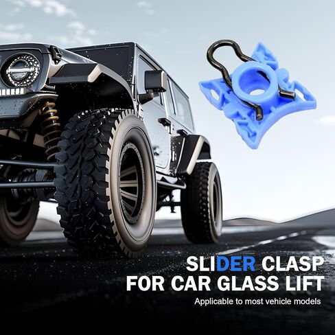 Shakas 4 PCS Window Glass Adjustment Slider, Lifting Glass Regulator Buckle, 0.42" Aperture Perfect Fit Modification Accessories, Universal for Most Cars Trucks (White) in Saudi Arabia