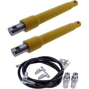(2) Snow Plow Angle Angling Cylinder Rams, Hoses, Couplers compatible with Meyer 05810 21856 25232 Ram 1.5" x 10" Hole 5/8" in Kuwait