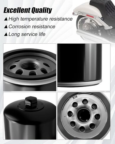 Motorcycle Oil Filter Fit for Harley Davidson Motorcycle 2002-2021 Replace KN171B, Motorcycles Road Glide Accessories 2 Pack in Saudi Arabia
