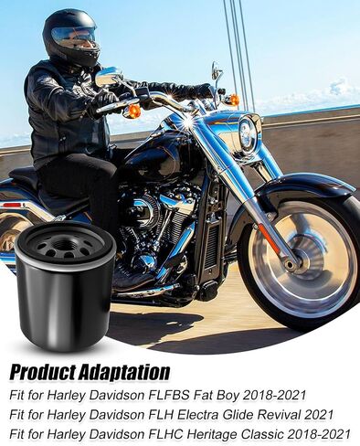 Motorcycle Oil Filter Fit for Harley Davidson Motorcycle 2002-2021 Replace KN171B, Motorcycles Road Glide Accessories 2 Pack in Saudi Arabia