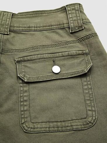 بنطال نسائي من Flamingals ذو ساق مستقيمة متوسط ​​الارتفاع كاجوال ذو درزات أمامية وجيب قلاب in Kuwait