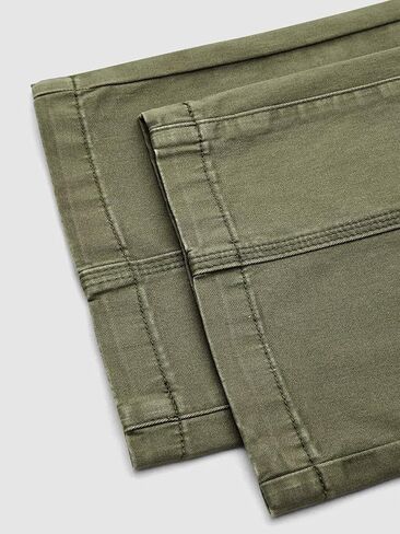 بنطال نسائي من Flamingals ذو ساق مستقيمة متوسط ​​الارتفاع كاجوال ذو درزات أمامية وجيب قلاب in Kuwait