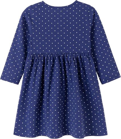 Hongshilian Girl's Cotton Christmas Dress Cute Cartoon Appliques Long Sleeved Swing A-Line Casual Tunic Playwear in Kuwait