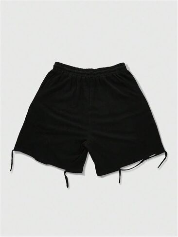 SOLY HUX Men's Rhinestone Sparkly Shorts Drawstring Waist Distressed Summer Party Track Shorts in Saudi Arabia
