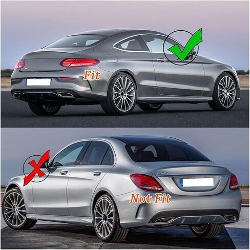 أجنحة سبويلر خلفية فئة C كوبيه C205 C200 C200D C300 2014-2021 سبويلر خلفي من الكربون الأسود بمظهر Ducktail PSM in Kuwait