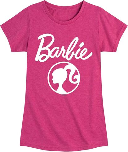 تي شيرت Barbie Girls Youth Icon Logo Wordmark كلاسيكي بأكمام قصيرة وملمس ناعم in Saudi Arabia