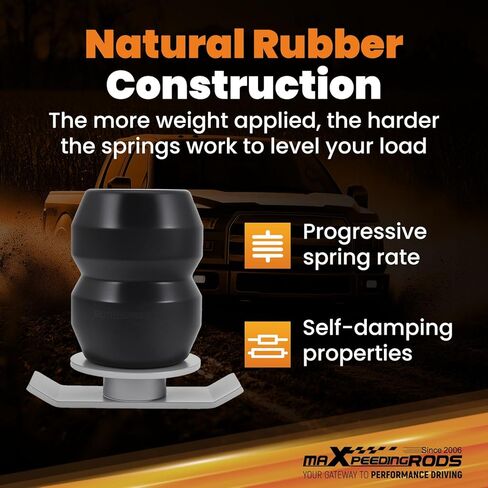 maXpeedingrods Suspension Enhancement Rear Kit, for Nissan Titan 4WD 2004-2024, Rubber Helper Spring Kit, Up to 6000 Lbs in Saudi Arabia