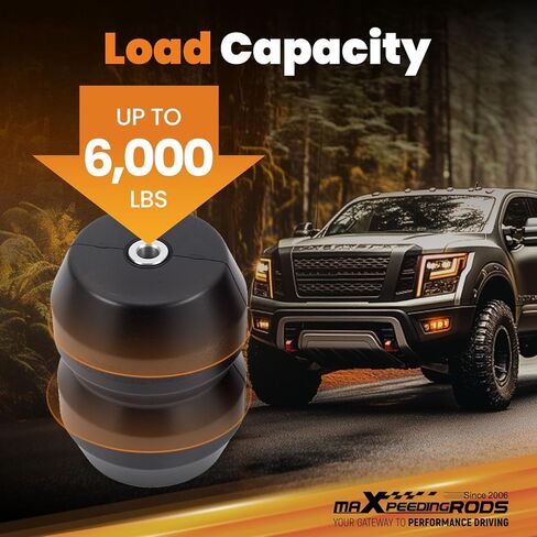 maXpeedingrods Suspension Enhancement Rear Kit, for Nissan Titan 4WD 2004-2024, Rubber Helper Spring Kit, Up to 6000 Lbs in Saudi Arabia