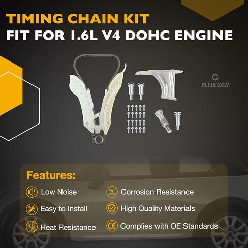 1.6L Engine Timing Chain Kit With Sprocket, Compatible with 2007-2015 Mini Cooper R56 R57, 11-16 Countryman R60, 2013-2016 Paceman R61, 1.6L DOHC 4Cyl Engine, Replace# C774 9-5887 in Saudi Arabia