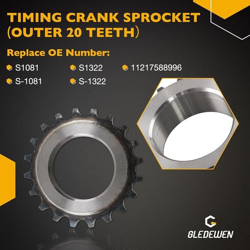 1.6L Engine Timing Chain Kit With Sprocket, Compatible with 2007-2015 Mini Cooper R56 R57, 11-16 Countryman R60, 2013-2016 Paceman R61, 1.6L DOHC 4Cyl Engine, Replace# C774 9-5887 in Saudi Arabia