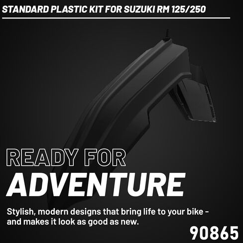 Polisport Motocross (MX) Restyling Kit for Suzuki RM 125/250 (2001-2008) Dirt Bike – OEM Quality, Durable, Flexible & Perfect Fit – Black in Saudi Arabia