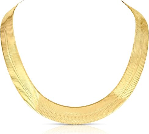 قلادة فلوريو من الذهب الأصفر عيار 10 قيراط (3 مم، 4 مم، 5 مم، 6 مم، 7 مم، 8 مم، 9 مم، 10 مم، 12 مم، 15 مم، 18 مم) سلسلة متعرجة صلبة لامعة in Kuwait