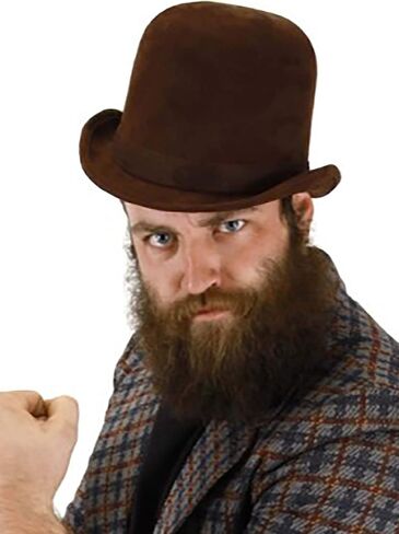 Tall Brown Steampunk Derby Bowler Costume Hat in Saudi Arabia