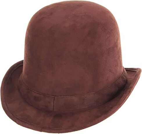 Tall Brown Steampunk Derby Bowler Costume Hat in Saudi Arabia