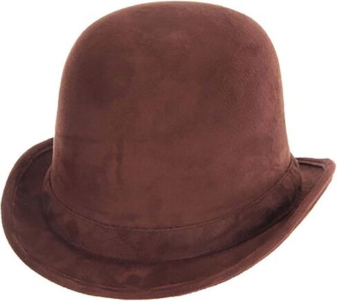 Tall Brown Steampunk Derby Bowler Costume Hat in Saudi Arabia