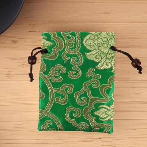 Kisangel Drawstring Jewelry Pouch Bag, Traditional Silk Brocade Gift Storage for Chinese Weddings Year Sachets Organizer Accessories in Saudi Arabia