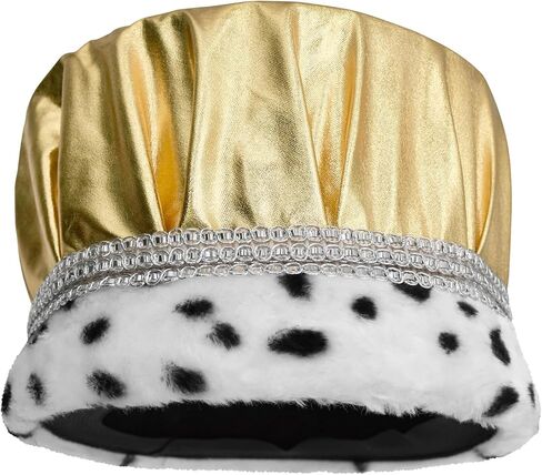 قبعة Nicky Bigs Novelties للبالغين من Royal King Queen Pageant Crown قابلة للطي قابلة للطي، زي الهالوين الرسمي للحفلات الراقصة مقاس متوسط in Kuwait