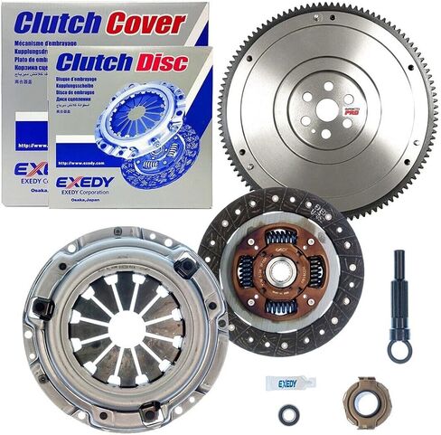 Exedy Clutch Kit KHC08 with ClutchMaxPRO Flywheel Replacement for 1992-2000 Civic 1.5 1.6 D15B D15Z D16Y, 2001-2005 Civic 1.7 D17A, 1993-1997 Civic Del Sol D15B D16Z (CPKHC08-FW167205-EK) in Saudi Arabia