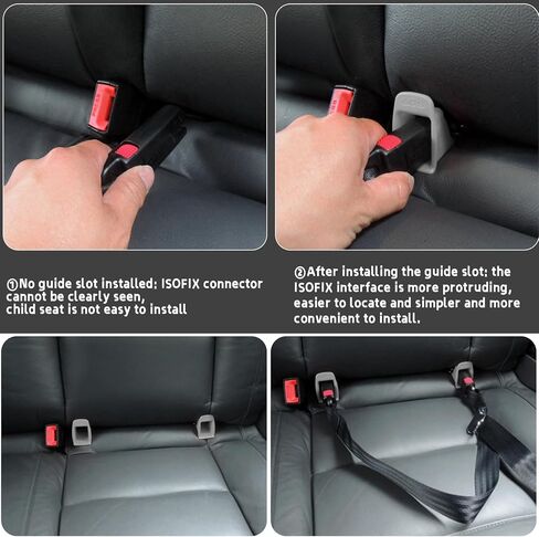 Car Child Seat Restraint Anchor Mounting Kit，Thicken Bracket Mount Base ISOFIX Latch Interface Mount Bracket,Connector 2.6 in for 2.8-4 in Cushions(Suitable for ORV/MPV/Single Cabins in Kuwait