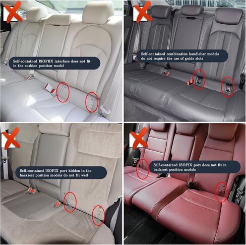 Car Child Seat Restraint Anchor Mounting Kit，Thicken Bracket Mount Base ISOFIX Latch Interface Mount Bracket,Connector 2.6 in for 2.8-4 in Cushions(Suitable for ORV/MPV/Single Cabins in Kuwait