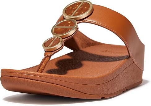 صندل نسائي من FitFlop Thong Halo ذو حواف معدنية عند أصابع القدم in Kuwait
