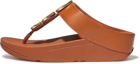 صندل نسائي من FitFlop Thong Halo ذو حواف معدنية عند أصابع القدم in Kuwait