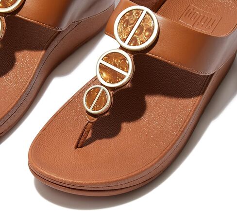 صندل نسائي من FitFlop Thong Halo ذو حواف معدنية عند أصابع القدم in Kuwait
