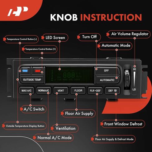 A-Premium Heater Climate Control Panel Module Compatible with Mercury & Ford Vehicles - Grand Marquis 2003-2011, Marauder 2003-2004, Grand Marquis 2003-2004 - Without Rear Defrost in Saudi Arabia