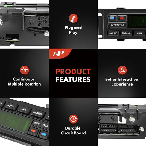 A-Premium Heater Climate Control Panel Module Compatible with Mercury & Ford Vehicles - Grand Marquis 2003-2011, Marauder 2003-2004, Grand Marquis 2003-2004 - Without Rear Defrost in Saudi Arabia