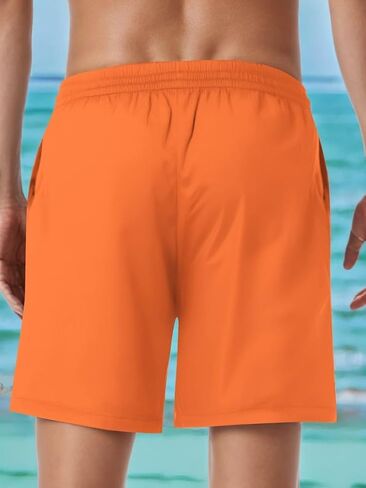Men's Swim Trunks Water Pattern Quick Drying Beach Swimming Board Shorts with Compression Liner and Pockets in Saudi Arabia