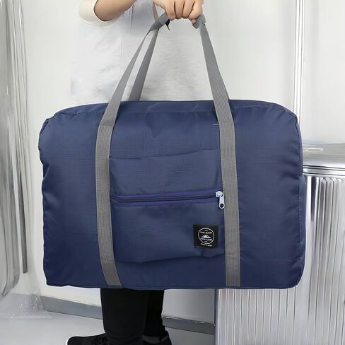 Travel Duffle Storage Bag, Portable Lightweight Large Capacity Luggage Shoulder Bag, Foldable Luggage Bag, Outdoor Supplies, Travel Supplies(Navy Blue) in Saudi Arabia