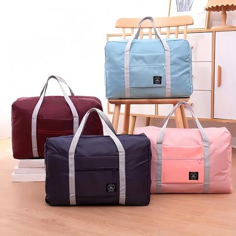 Travel Duffle Storage Bag, Portable Lightweight Large Capacity Luggage Shoulder Bag, Foldable Luggage Bag, Outdoor Supplies, Travel Supplies(Navy Blue) in Saudi Arabia