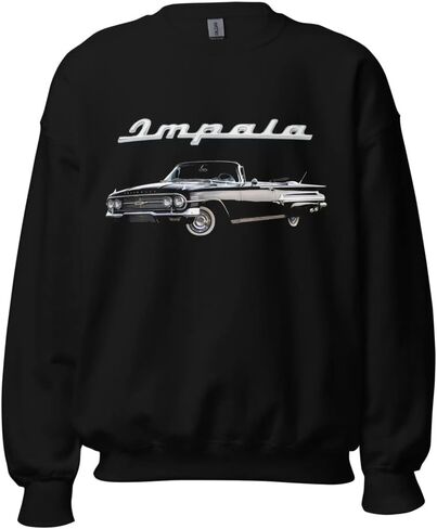 1960 Chevy Impala Convertible Antique Collector Car American Classic Cars Unisex Sweatshirt in Saudi Arabia