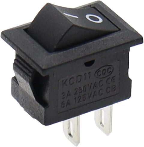 KCD11 الروك التبديل 10 * 15mm مفتاح زر الضغط الصغير ON-Off/ON-Off-ON 2 Pins / 3 Pins 3A 250VAC / 6A 125VAC 10x15mm 3pin ON-Off أسود in Saudi Arabia