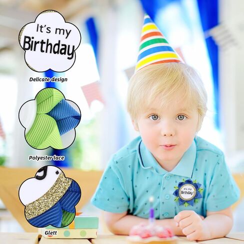 دبوس شارة صفيح It's My Birday، 3.5 * 3.5 بوصة دبابيس أزرار عيد ميلاد سعيد للأولاد والبنات، in Kuwait