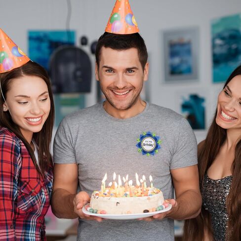 دبوس شارة صفيح It's My Birday، 3.5 * 3.5 بوصة دبابيس أزرار عيد ميلاد سعيد للأولاد والبنات، in Kuwait